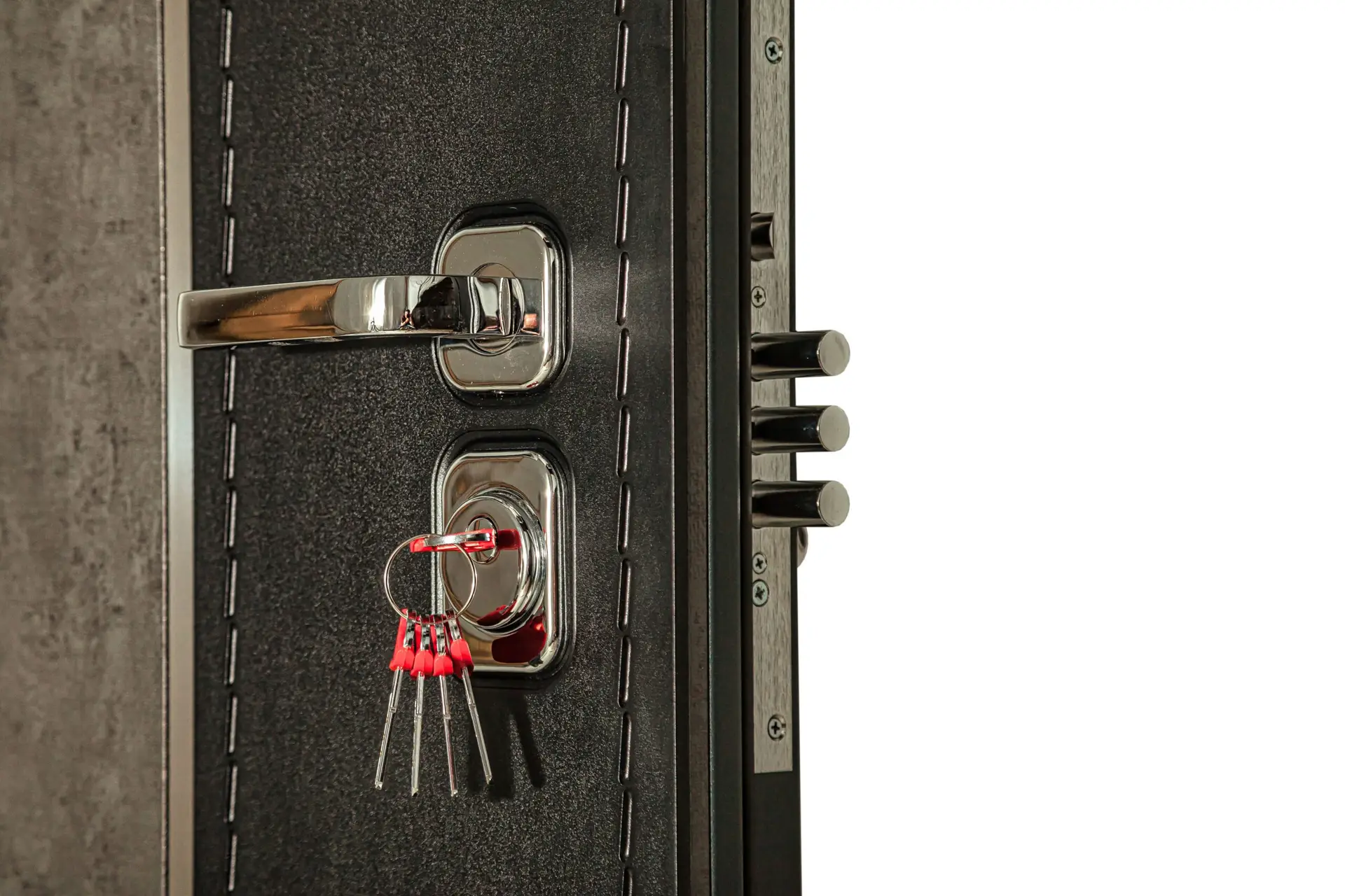 photo de la quincaillerie d'une porte blindée haut de gamme